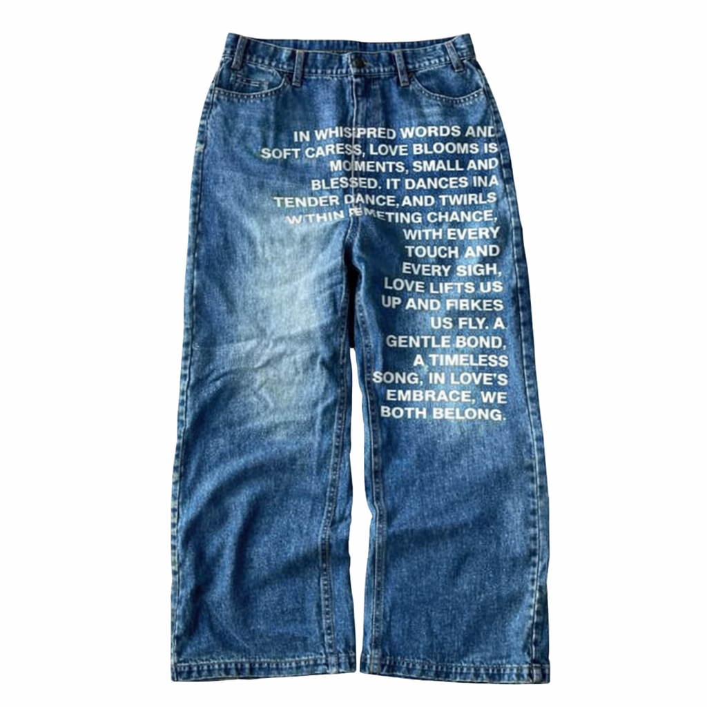 Japanese Poem Denim Blue