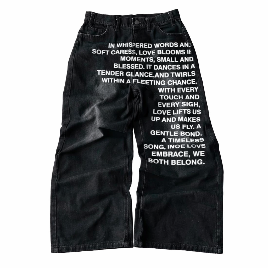 Japanese Poem Denim Black