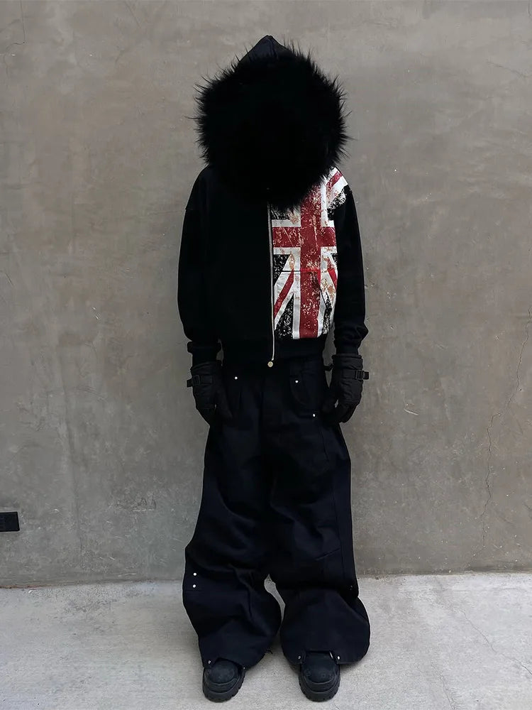 UK Fur Hood Zip Up