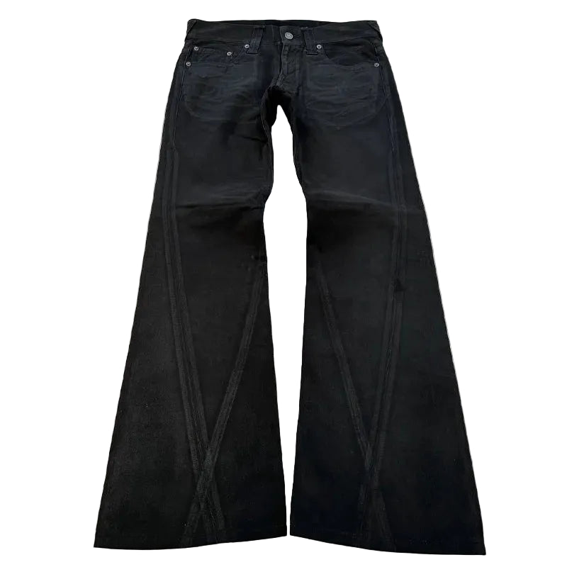 Xray Waxed Flared Denim